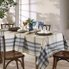 Toalha De Mesa Xadrez Retangular 6 Lugares Dohler Clean Azul