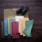 Toalha De Piso Antiderrapante Teka Lucca 100% Algodão Cinza E