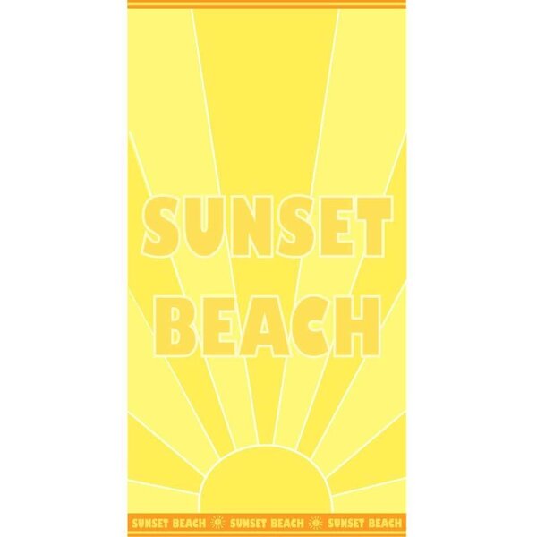 Toalha De Praia Aveludada Appel Beach Sunset
