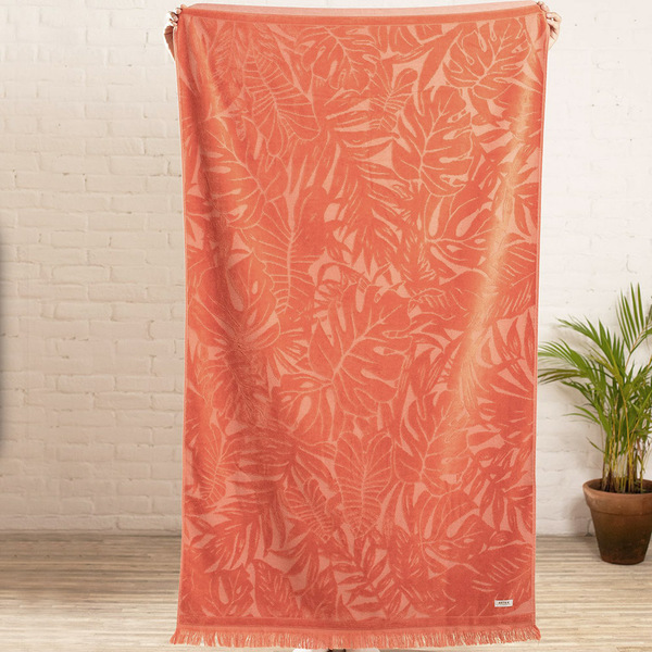 Toalha De Praia - Banhão - Le Bain - Fio Penteado - Ferrugem