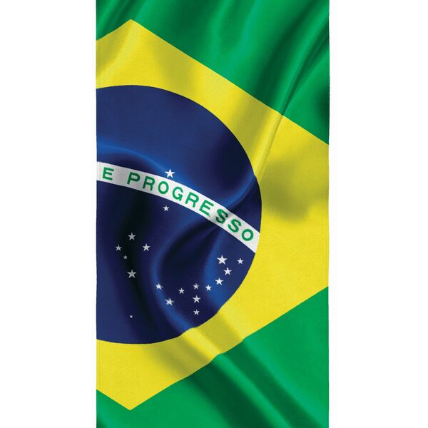 Toalha De Praia Brasil 70x140 Cm Lepper Verde Un