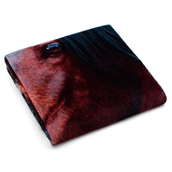 Toalha De Praia Buettner Veludo Brown Horses 76cmx1 52m Resor