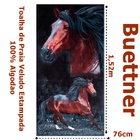 Toalha De Praia Buettner Veludo Brown Horses 76cmx1 52m Resor