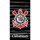 Toalha De Praia Buettner Veludo Estampado Brasão Corinthians