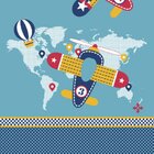 Toalha De Praia - Infantil - Aviões - Aveludada - 100% Algodã