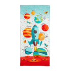 Toalha De Praia - Infantil - Espacial - Aveludada - 100% Algo