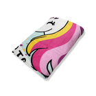 Toalha De Praia Infantil - Unicórnio - Aveludada - 100% Algod