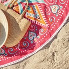 Toalha De Praia Lepper Redonda 55% Algodão E 45% Poliéster Ma