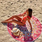 Toalha De Praia Lepper Redonda 55% Algodão E 45% Poliéster Ma