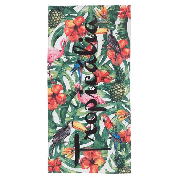 Toalha De Praia Málaga Flora 75x150 - Teka - Colorido