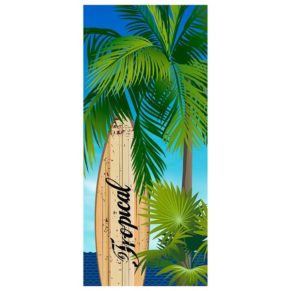 Toalha De Praia Málaga Surf 75x150 - Teka - Verde / Azul