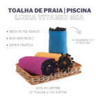 Toalha De Praia Ou Piscina I Need Vitamin Sea Amarela