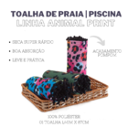 Toalha De Praia Ou Piscina Seca Rápido Onça Azul