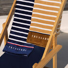 Toalha De Praia Trussardi Gigante 86x163cm Capri Azul Algodão