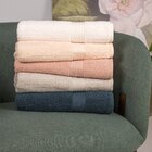 Toalha De Rosto Atlântica Chronos 100% Algodão 50x80 Azul Est