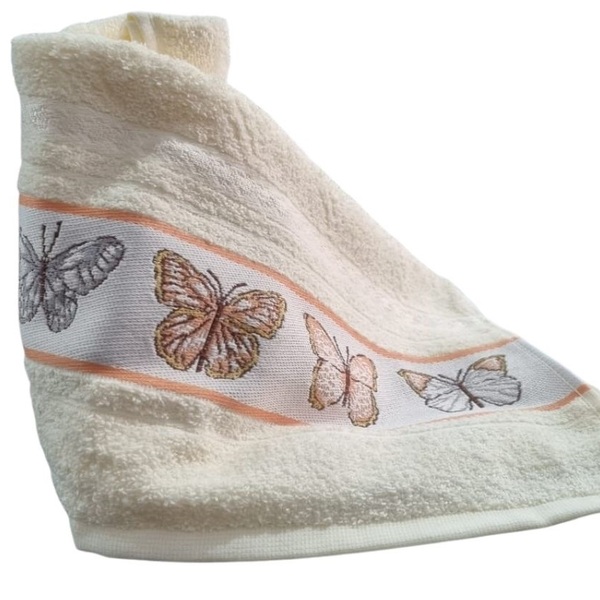 Toalha De Rosto Felpuda Jacquard Premium Borboletas Döhler  M