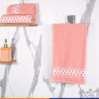 Toalha De Rosto Felpuda Jacquard Premium Corações 50x80cm - R