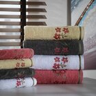 Toalha De Rosto Jacquard 400g/m² - Borboletas Verde Oliva