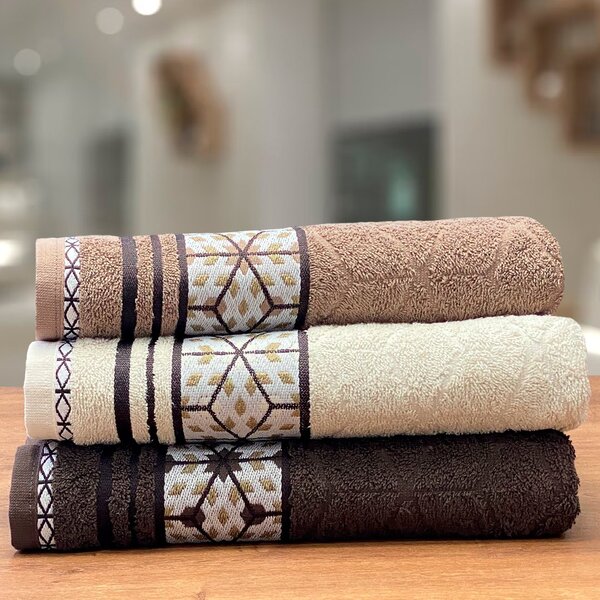 Toalha De Rosto Jacquard 400g/m² - Horus Castanho