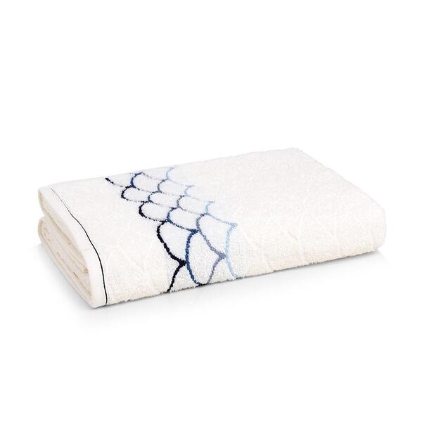 Toalha De Rosto Karsten Fio Cardado Muriel Ivory/ Azul