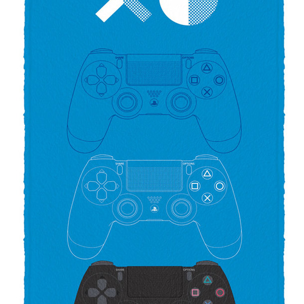 Toalha Felpuda Banho Playstation Lepper  60 X 1,20 M