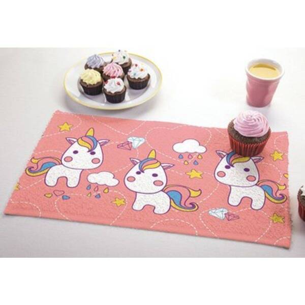 Toalha Lancheira Unicórnio Lepper - 24 X 42cm - Rosa - Lepper