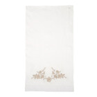 Toalha Lavabo 75x42  Floral Chumbo