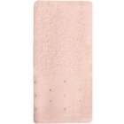 Toalha Lavabo Cristal 30x50cm Veludo Rosa