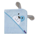 Toalha Mamãe E Bebê Cachorro Azul Fibra Bambu Clevamama