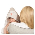 Toalha Mamãe E Bebê Pinguim Branco Fibra Bambu Clevamama