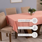 Toalha Mesa Breeze 4 Lugares Oxford Xadrez Laranja