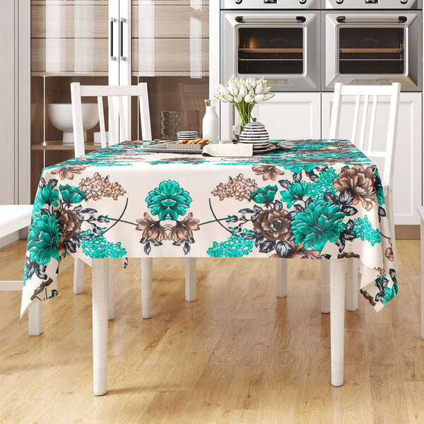 Toalha Mesa Esmeralda Estampada Quadrada 1,40m X 1,40m Tecido