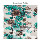 Toalha Mesa Esmeralda Estampada Quadrada 1,40m X 1,40m Tecido