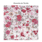 Toalha Mesa Estampada Floral Elisa Quadrada 1,40m X 1,40m Tec