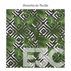 Toalha Mesa Estampada Folhas Nord Quadrada 1,40m X 1,40m Teci