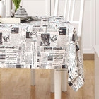 Toalha Mesa Jornal Estampada Retangular 2,20m X 1,40m Tecido