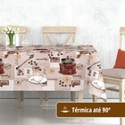 Toalha Mesa Plástica Térmica Barista 12 Lugar 1,40x3,50