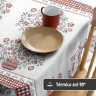 Toalha Mesa Plástica Térmica Bordada Vm 8 E 10 Lugares 2,80