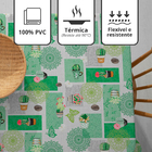 Toalha Mesa Plástica Térmica Cactos 6 Lugares 1,80