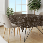 Toalha Mesa Plástica Térmica Café Mr 8 E 10 Lugares 2,50