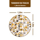 Toalha Mesa Plástica Térmica Flow 4 Lugares Redonda 1,38