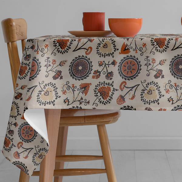 Toalha Mesa Plástica Térmica Mandala Bg 6 E 8 Lugares 2,20