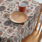 Toalha Mesa Plástica Térmica Mandala Bg 8 E 10 Lugares 2,80