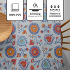 Toalha Mesa Plástica Térmica Mandala Br 6 E 8 Lugares 2,20