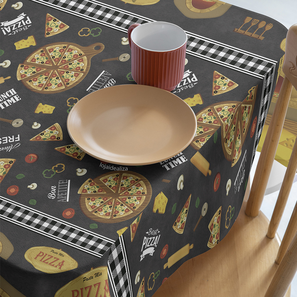 Toalha Mesa Plástica Térmica Pizza 12 Lugares 3,50