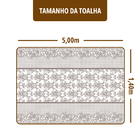 Toalha Mesa Plástica Térmica Renda Flor Mr 1,40 X 5,00