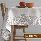 Toalha Mesa Plástica Térmica Renda Flor Mr 1,40 X 5,00