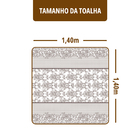 Toalha Mesa Plástica Térmica Renda Flor Mr 4 Lugares 1,40