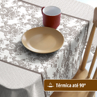 Toalha Mesa Plástica Térmica Renda Flor Mr 6 8 Lugares 2,00