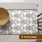 Toalha Mesa Plástica Térmica Renda Flor Mr 6 8 Lugares 2,00